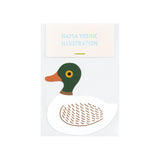 フチなしダイカットステッカー 水鳥 (濵 佳江)