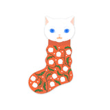 フチなしダイカットステッカー 靴下から猫(濵 佳江)