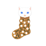 フチなしダイカットステッカー 靴下から猫(濵 佳江)