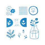 透明スタンプ「氷印」フラワーセット