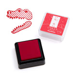 シヤチハタ スタンプパッド いろもよう わらべ 紅色