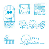 透明スタンプ「氷印」ノンビリセット