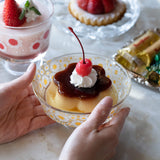 脚付きデザート(浅型)花まわし(アデリアレトロ)