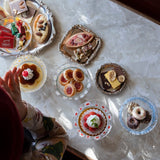 脚付きデザート(浅型)花ざかり(アデリアレトロ)