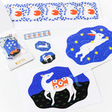 大判ポストカード スターエレメント(ねこ)(濵佳江)