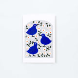 定型ポストカード 三羽の青い鳥(濵佳江)