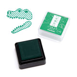 シヤチハタ スタンプパッド いろもよう わらべ 常磐色