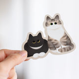 よりそうねこ ステッカー (nanana)