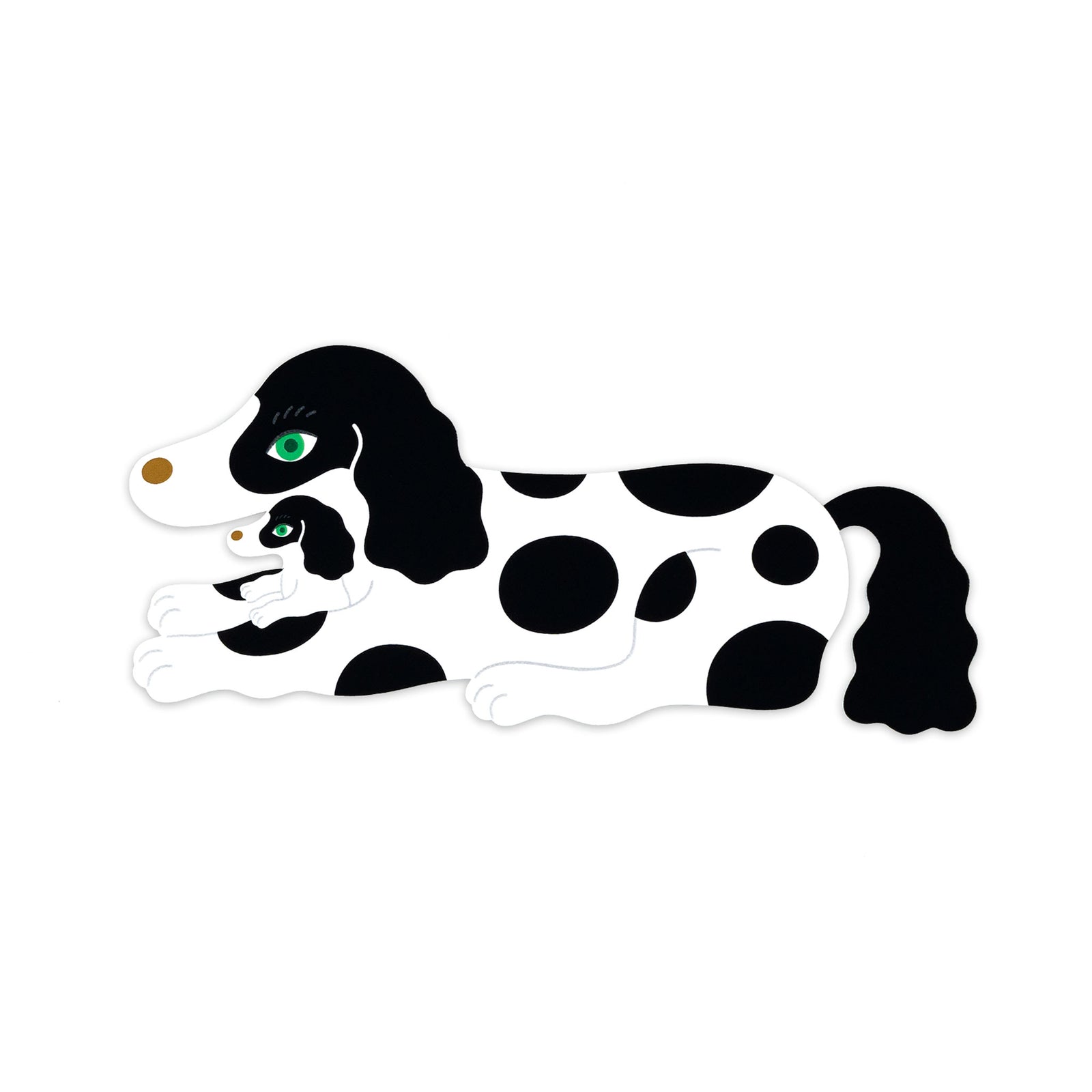 フチなしダイカットステッカー 犬の親子｜HITOTOKI公式