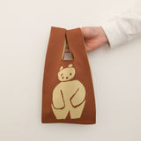 ニットミニマルシェバッグ ベアー（killdisco）