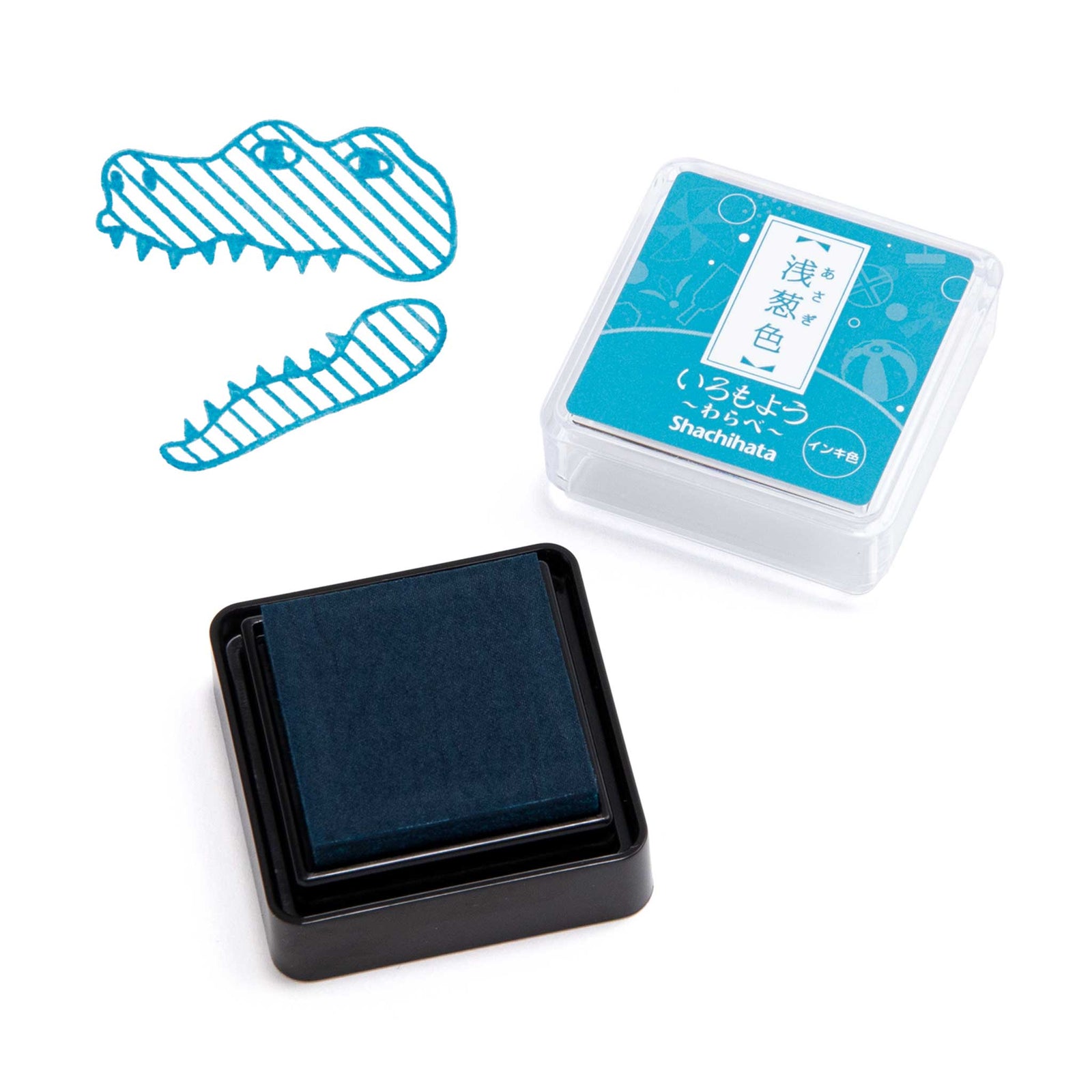 シヤチハタ スタンプパッド いろもよう わらべ 浅葱色 – HITOTOKI 公式