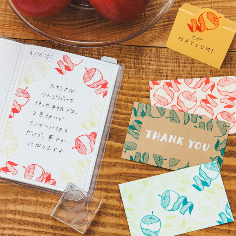 透明スタンプ「氷印」大サイズ リンゴ