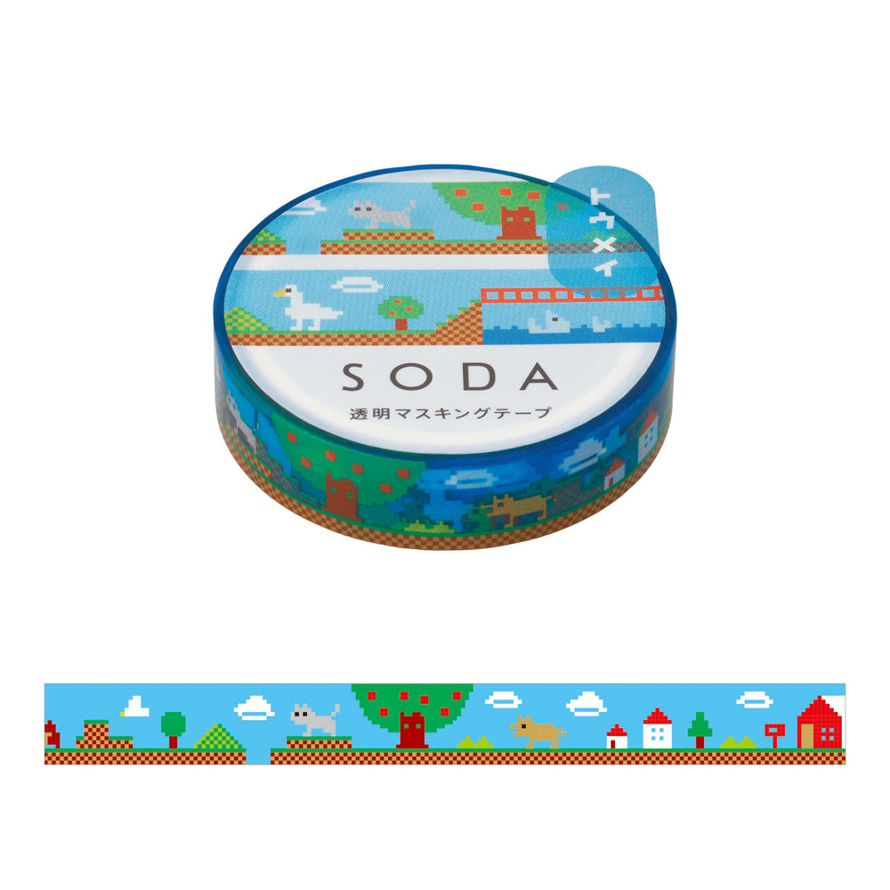 KING JIM SODA PET Tape - Pixel Art (1cm)