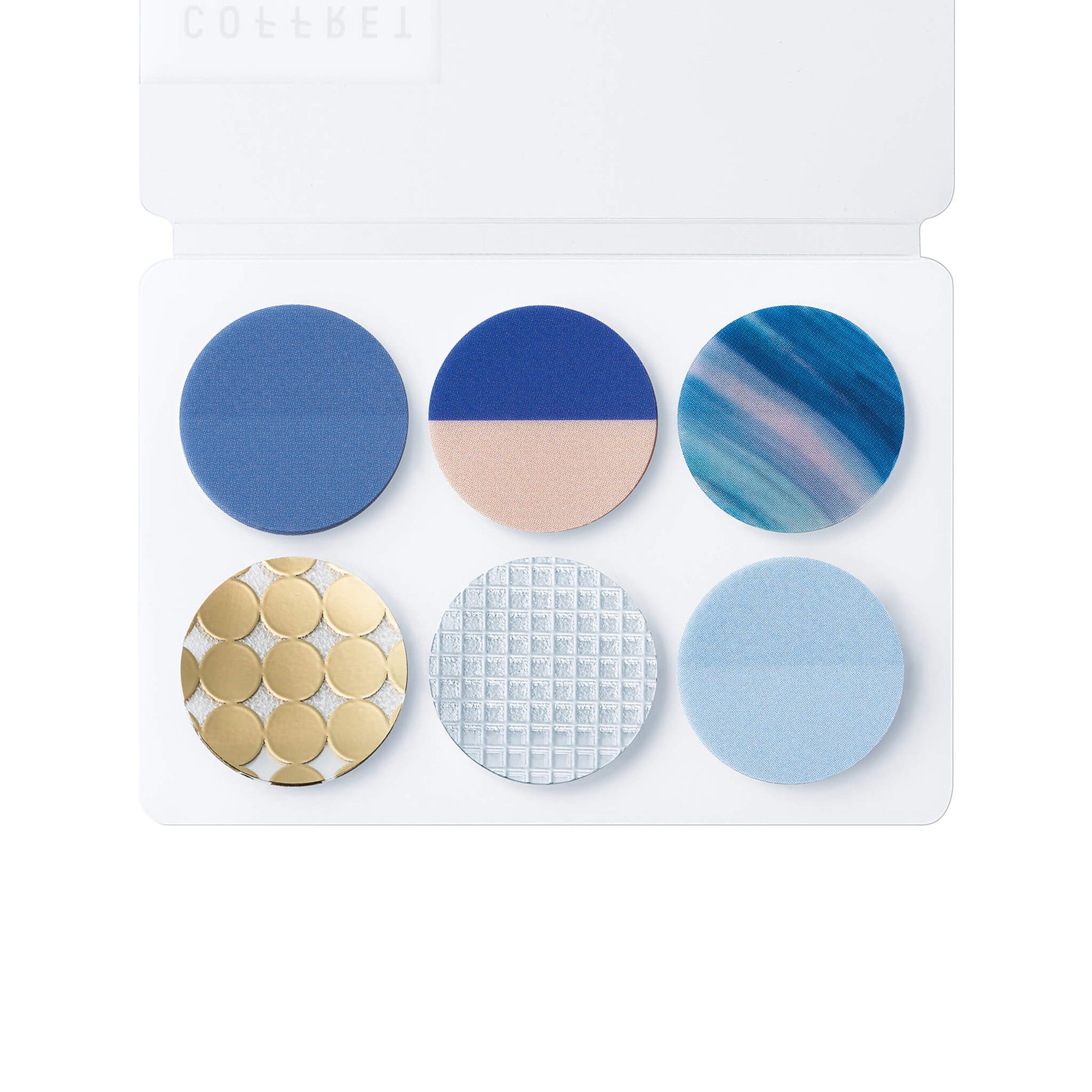 KING JIM COFFRET Circle Film Sticker - Horizon Blue