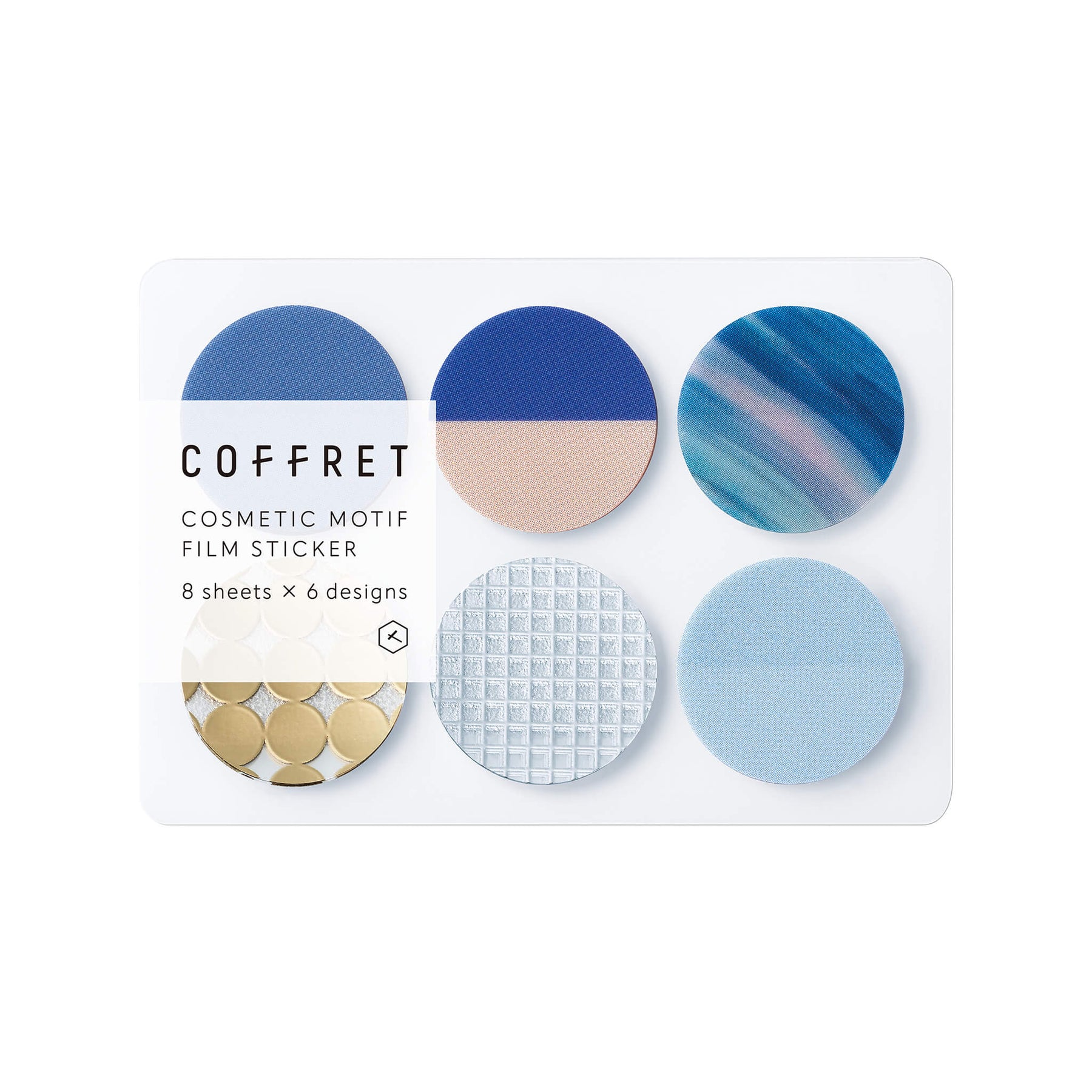 KING JIM COFFRET Circle Film Sticker - Horizon Blue