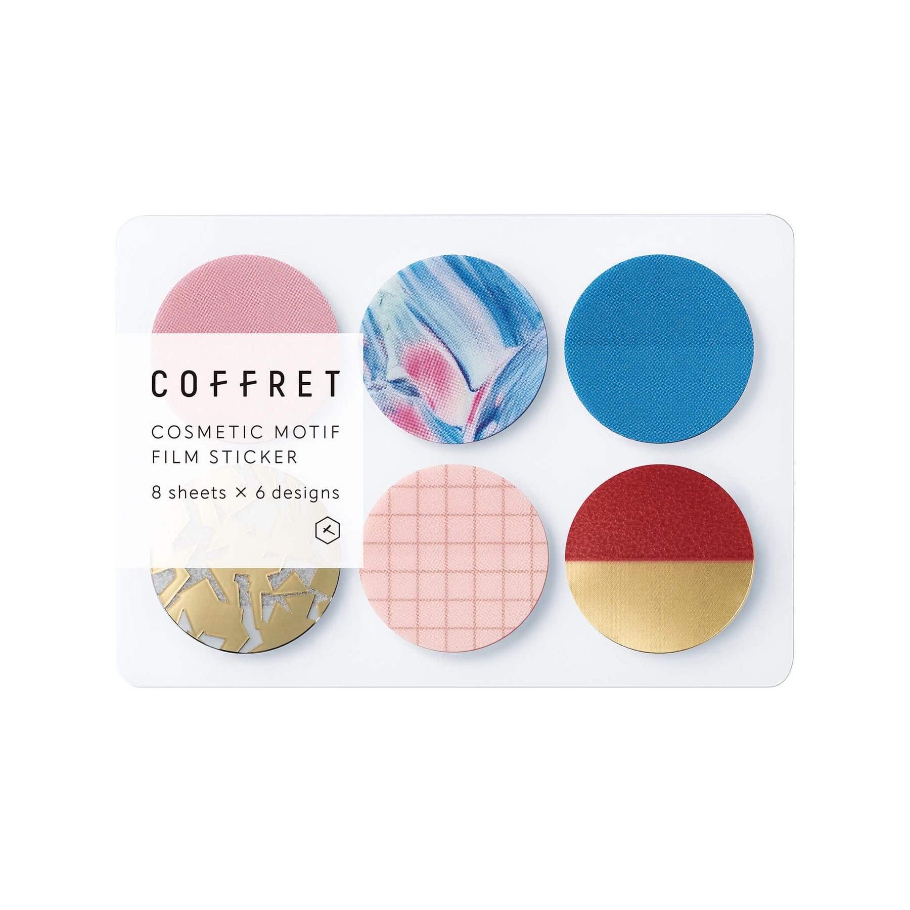 KING JIM COFFRET Circle Film Sticker - Pink Float