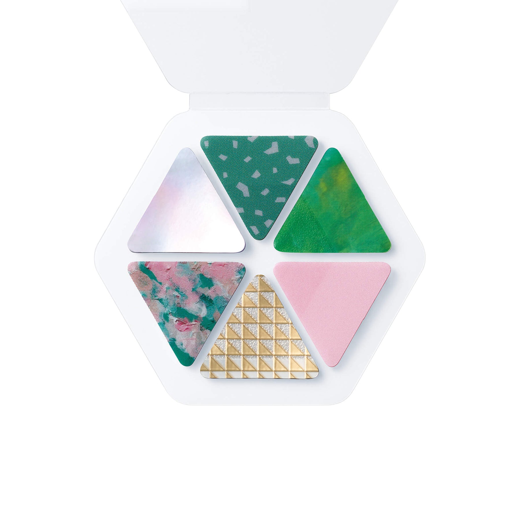 KING JIM COFFRET Triangle Film Sticker - Forest Green