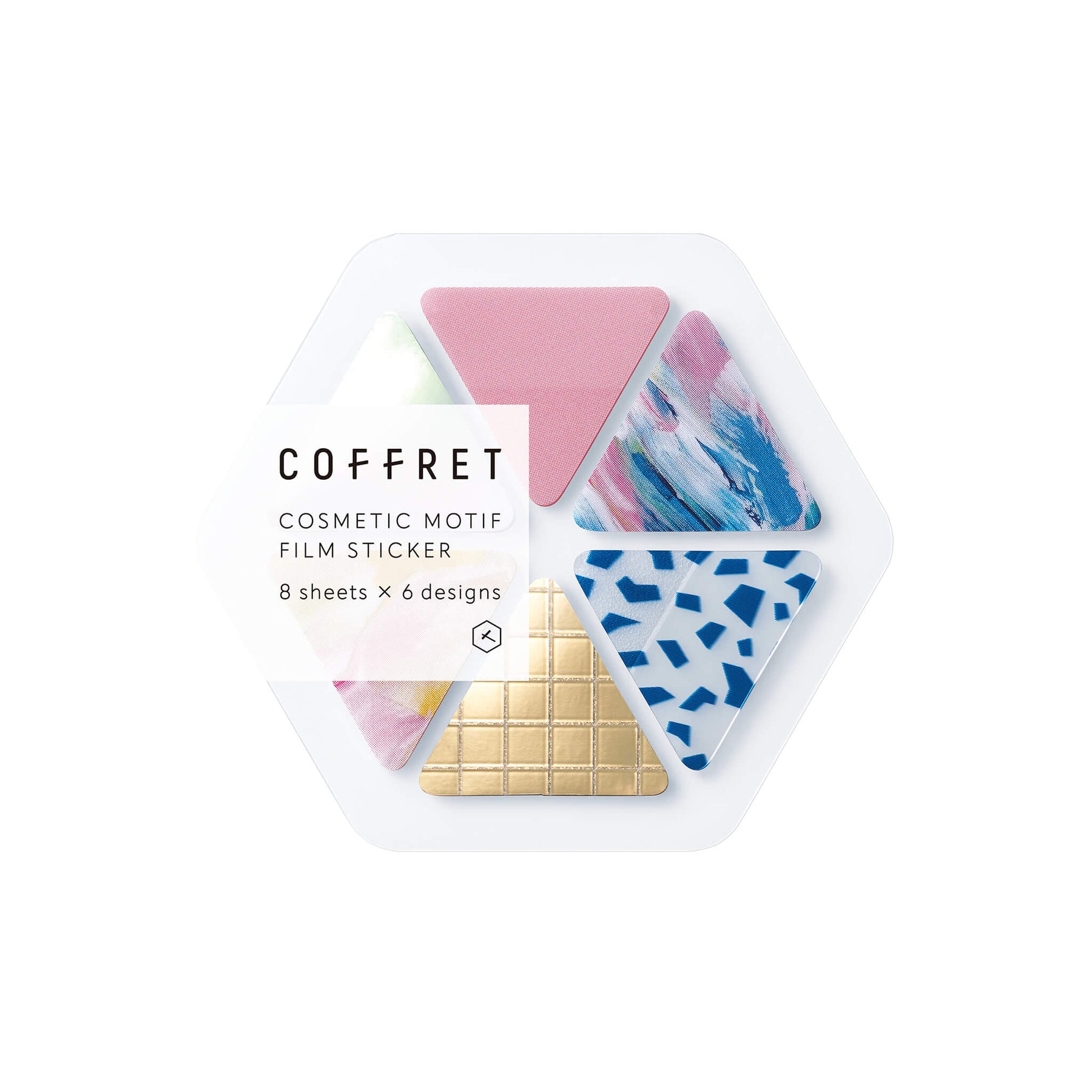 KING JIM COFFRET Triangle Film Sticker - Pink Float