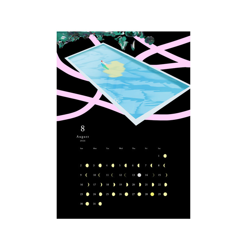 カレンダー 2026 ツキノヒトトキ（hacobuchi Lサイズ付き）