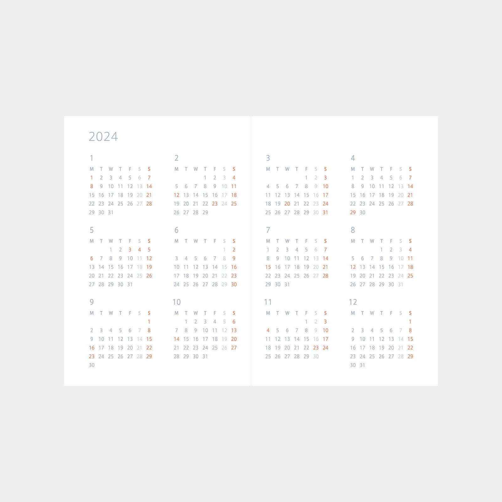 ストア限定】HITOTOKI NOTE マンスリー手帳 2024年版（パスポート