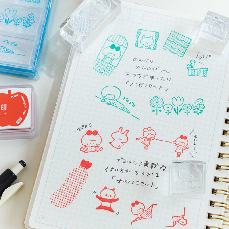 スタンピンアップ　クリアブロック　8点 透明スタンプ「氷印」ノンビリセット｜HITOTOKI公式オンラインストア