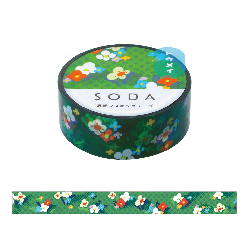 SODA オハナバタケ (15mm) CMT15‐015 透明 マスキングテープ｜HITOTOKI
