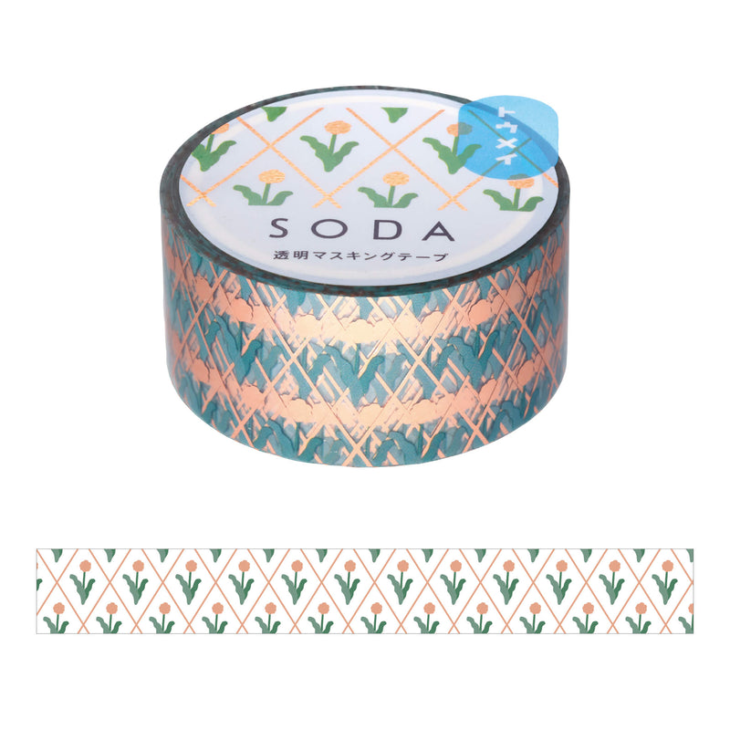 SODA タンポポ (20mm) CMTH20-005 (ピンクゴールド箔) 透明 マスキング 