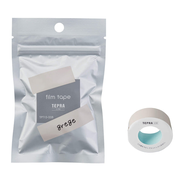 「テプラ」Lite フィルムテープ TPT15-008 グレージュ
