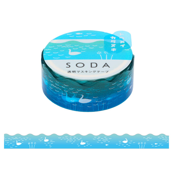 SODA スワン (15mm) CMTD15-002 (型抜き) 透明 マスキングテープ 