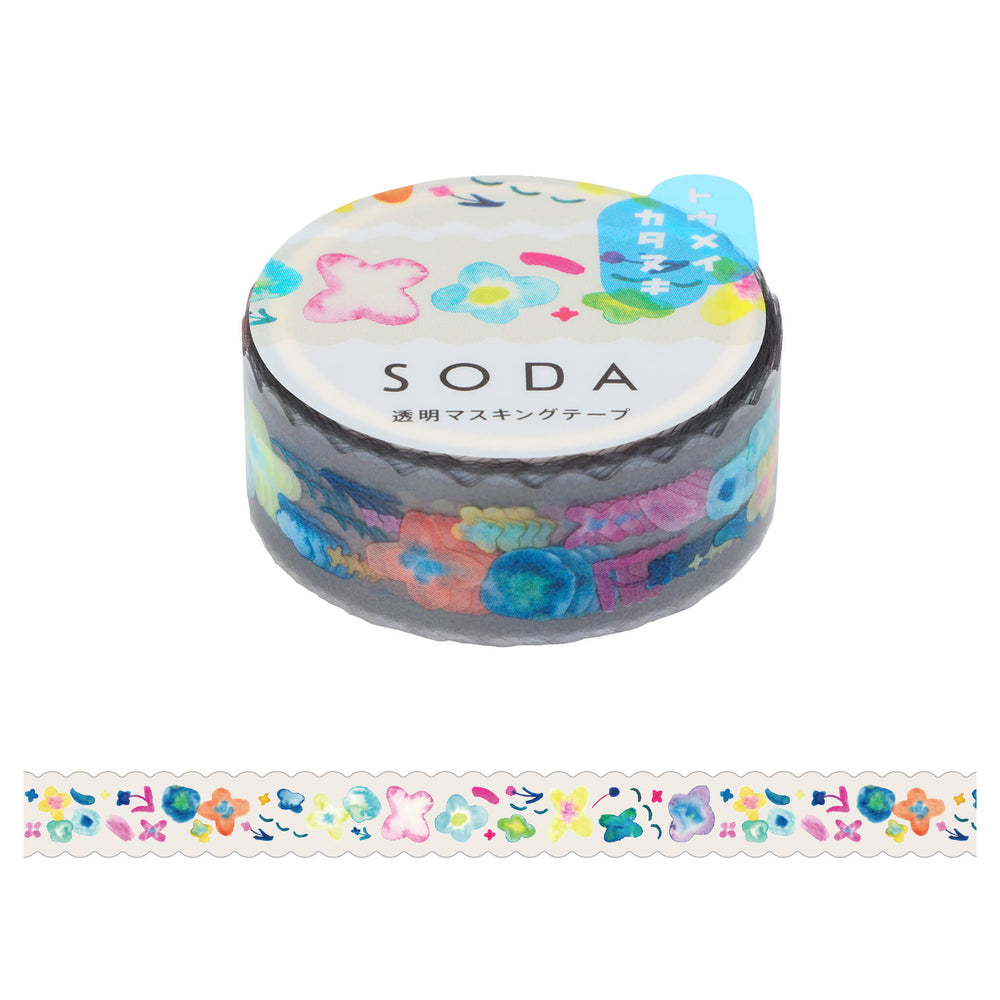 KING JIM SODA Die-Cut PET Tape - Petal (1.5cm)